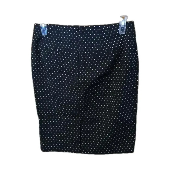 Rafaella Women size 8 Black & White Polka Dot Pencil Skirt - Picture 2 of 9